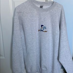 Hand embroidered sweatshirt